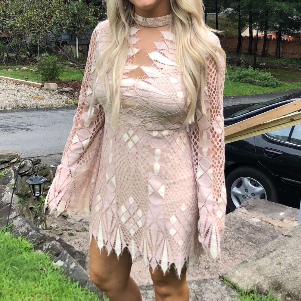 Free People Deco Lace Mini Dress